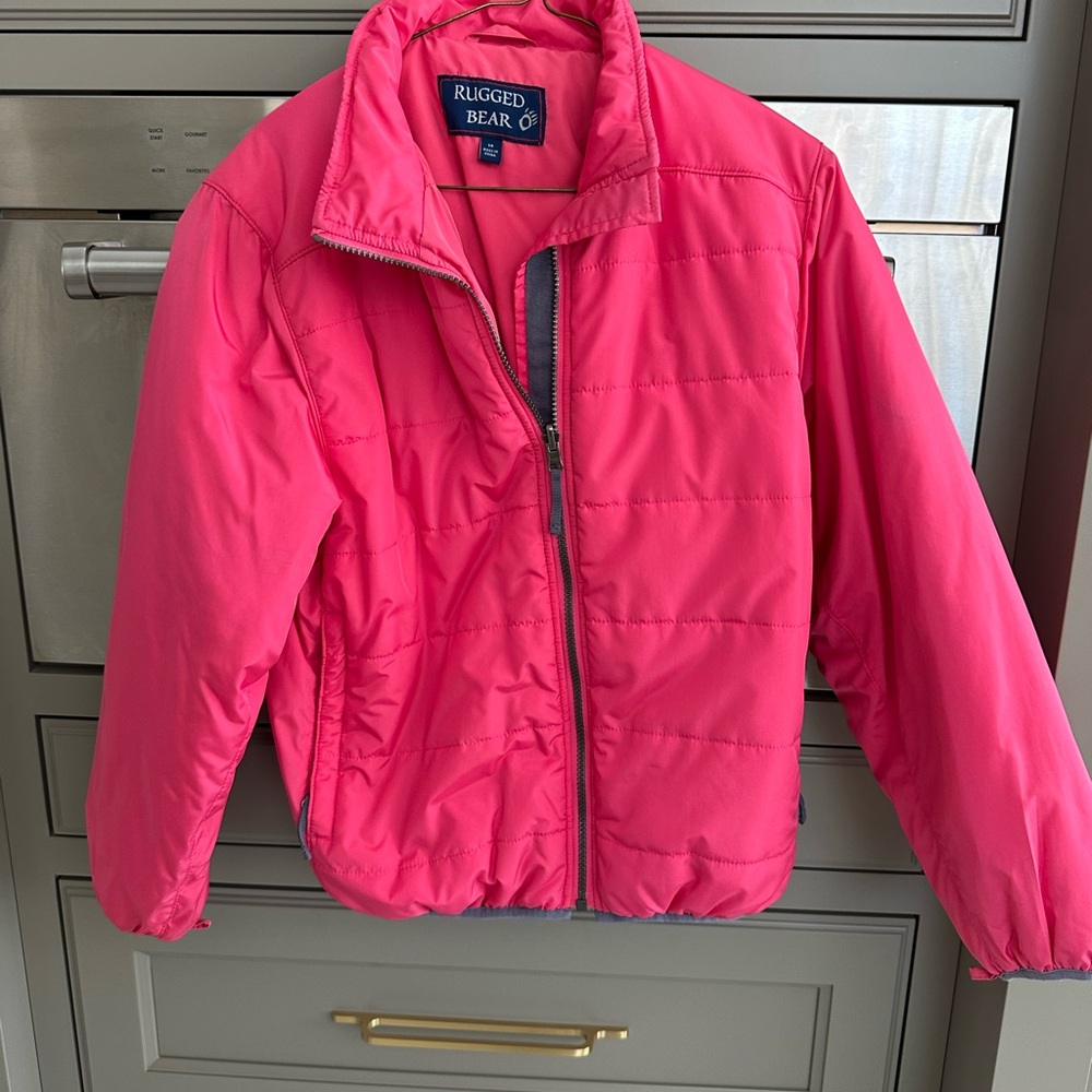 Rugged Bear Girls Bright Pink Puffer Jacket
